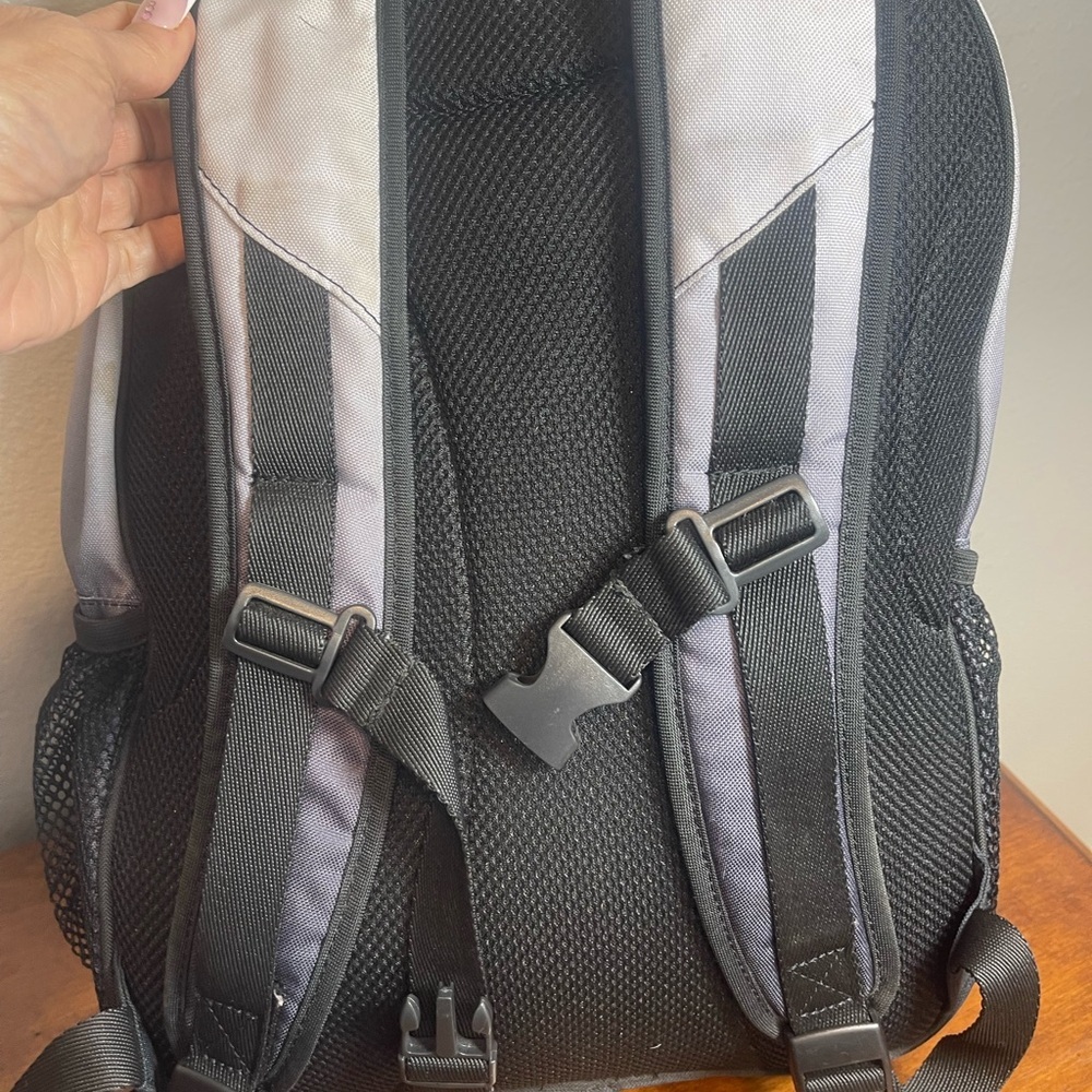 Gray & Black Backpack School Hiking Travel Bag Unisex 17" Padded Straps​ - Picture 3 of 8